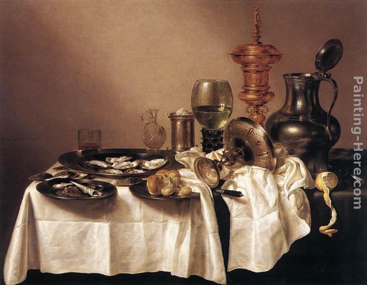 Still-life with Gilt Goblet painting - Willem Claesz Heda Still-life with Gilt Goblet art painting